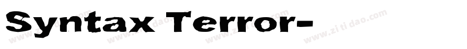 Syntax Terror字体转换